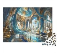 1000pcs Mini Puzzle for Adults Palace Hall Luxury Present | 52x38cm Cardboard Living Room Decor Durable Structure Birthday Gift Stress Relief