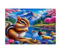 1000pcs Mini Puzzle For Adults Squirrel Lake Duck Present