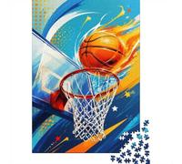 1000pcs Mini Puzzle for Family Basketball Net Hoop Challenging | 52x38cm Cardboard Home Decor Durable Structure Birthday Gift Stress Relief