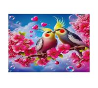 1000pcs Mini Puzzle For Family Birds Flowers Hearts Challenging | 70x50cm Cardboard Living Room Decor Durable Structure Friend Gift Mind Relaxation
