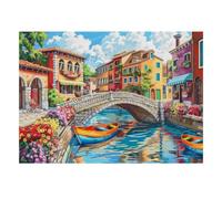 1000pcs Mini Puzzle for Family Bridge Boat Flower Present