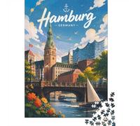 1000pcs Mini Puzzle for Family Bridge Flower Building Present