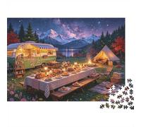 1000pcs Mini Puzzle for Family Camping Night Feast