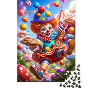 1000pcs Mini Puzzle for Family Clown Cookie Circus Present | 70x50cm Cardboard Living Room Decor Durable Structure Friend Gift Mind Relaxation