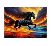 1000pcs Mini Puzzle for Family Horse Fire River Challenging