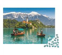 1000pcs Mini Puzzle for Family Lake Mountain Church Challenging