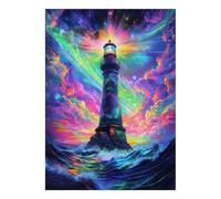1000pcs Mini Puzzle for Family Lighthouse Ocean Sky Present