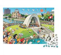 1000pcs Mini Puzzle For Family Park Bell Crowd | 70x50cm Cardboard Living Room Decor Durable Structure Friend Gift Brain Training