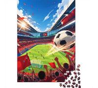 1000pcs Mini Puzzle For Family Stadium Football Crowd | 38x26cm Cardboard Home Decor Durable Structure Gathering Gift Brain Training
