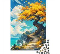 1000pcs Mini Puzzle for Family Tree Mountain Path Present | 70x50cm Cardboard Living Room Decor Durable Structure Friend Gift Stress Relief