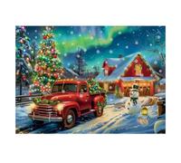 1000pcs Mini Puzzle for Family Truck Tree Snowman Present