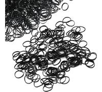 1000Pcs Mini Rubber Bands, Soft Elastic Bands, Black HairBands, Small ElasticBands, Hair Elastics, Mini Elastic HairBand, Braiding Rubber Band for Kids Hair, Braids Wedding Hairstyle & More (Black)