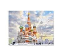 1000Pcs，Moscow: Red Square with Saint Basil’s Cathedral, Russia，Jigsaw Adult Decompression Game Puzzle Students Toy For Children Christmas Birthday Gifts（50x70cm）-R4