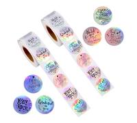 1000pcs Motivational Inspirational Stickers, 6 Styles Reward Affirmation Stickers Colorful Appreciation Good Job Labels for Adult Graduation Nurses Teachers Gift Seals & Envelope Sealing (2 Rolls)