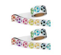 1000Pcs Multicolored Soccer Themed Sticker Wrapping Labels for Notebook Journal Holiday Greeting Cards Envelopes Sealing Creative Project Supplies