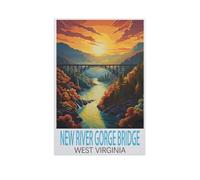 1000Pcs,New River Gorge Bridge West,Jigsaw Adult Decompression Game Puzzle Students Toy For Children Christmas Birthday Gifts(75x50cm)-FT3