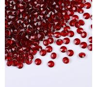 1000pcs/ Pack Wedding Table Acrylic Diamond Scatter Crystals Confetti Acrylic Gems Vase Fillers Rhinestones for Wedding, Bridal Shower, Vase Beads Decorations (10mm, Burgundy)