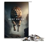 1000pcs Piece Jigsaw for Adults Keep Going Motivation Jigsaw Puzzles for Adults Wood Puzzle Challenging Game 75x50cm