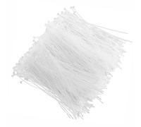 1000PCS Plastic Fastener, 13cm/5.11in Adjustable Security Beaded Loop Tie Snap Lock Transparent White Paper Prices Tag Fasteners for Clothes Products Brand Tag Price Attaching Labels