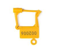 1000pcs Plastic Padlock Seals Tags Disposable Self-Locking Numbered Tag Tamper Proof Security Padlocks Lable for Luggage, Bag, Clothes, Shose, Yellow