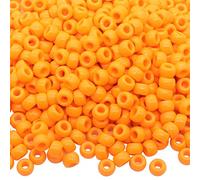 1000Pcs Pony Beads Bracelet 9mm Rainbow Plastic Barrel Pony Beads for Necklace,Hair Beads for Braids for Girls,Key Chain,Jewelry Making (Orange)