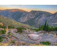 1000pcs Puzzle for Adults Jigsaw Puzzles Hard Challenging Difficult Family Cool Large Sunset View Ruins Theatre at Ancient Greece Puzzles for Adults