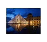 1000pcs Puzzle for Adults，Night view of the Louvre Pyramid in Paris，Colourful Handmade Puzzle for Home Decoration Gifts Family Puzzle Perfect for（50x70cm）-N13