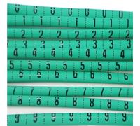 1000Pcs PVC Plastic Heat Shrink Tubing Ratio 2:1, Cable Marker Label Wire Heat Shrink Wire Label(Green,14mm)