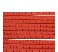 1000Pcs PVC Plastic Heat Shrink Tubing Ratio 2:1, Cable Marker Label Wire Heat Shrink Wire Label(Red,10mm)