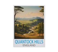 1000Pcs，Quantock Hills England Vintage Travel Posters，Jigsaw Adult Decompression Game Puzzle Students Toy For Children Christmas Birthday Gifts（38x26cm）-I10