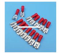 1000Pcs RED 6.3mm FDD1.25-250 Female Spade Insulated Quick Disconnects 16-22 AWG Wire Crimp Terminals Connector AUOQKQUT