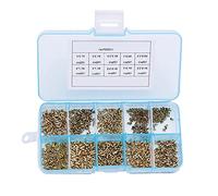 1000PCS Rivets M0.9 M1.3 M1.5 M1.7 Mix Circuit Board PCB Nails Copper Hollow Rivet Kit Grommet Tool Kit 1 Inch