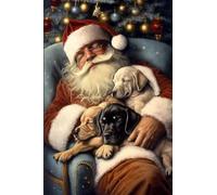1000pcs Santa Claus and The Three Dogs Funny Jigsaw Perfect for Brain Puzzle Lovers Vibrant Illustrations and Quality Piece Great Gift Idea Wooden Puzzles