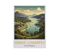 1000Pcs，Semuc Champey Guatemala Vintage Travel Poster，Jigsaw Adult Decompression Game Puzzle Students Toy For Children Christmas Birthday Gifts（38x26cm）-AU82