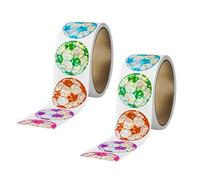 1000Pcs Shinning Soccer Themed Sticker Waterproof Adhesive Wrapping Labels for Children Craft Project Gift Packaging Colorful Soccer Transfers