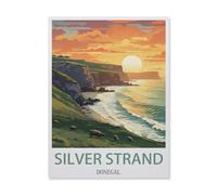 1000Pcs, Silver Strand, Negal, Ireland, Sunset, Adult Decompression Game Puzzle Student Toys For Children Christmas Birthday Gifts-DU38x52cmJ327