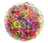 1000pcs Small Hair Elastic Bands with Storage Box | Multi-Coloured Mini Hair Elastics Bands for Hair or Craft | Rubber Bands for Braids & Hairstyling | Multi Purpose Mini Elastic Bands (Mix Colour)