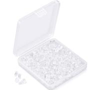 1000pcs Soft Clear Rubber Earring Backs - 4mm x 4mm Butterfly Tube Bullet Style, Safety Backs, Ideal for Jewellery Making