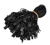 1000pcs String for Hang Tags 6.7inch, Clothing Tag Rope, Snap Lock Pin Loop Fastener Hook Ties for Attaching Labels Disposable Price Tags Clothes Jewelry Luggage Accessories, 17CM (Black)