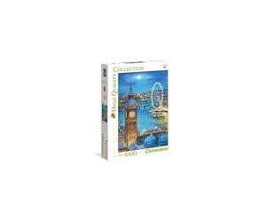1000pcs Tea Time- Snow flakes - Big Ben - Jigsaw Puzzle - Clementoni 39319