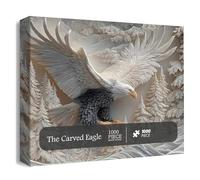 1000Pcs The Carved Eagle Jigsaw Puzzle, Challenging Eagle Wildlife Art Design Puzzles Game For Family Activity