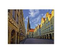 1000Pcs，The St. Lamberti Church on Prinzipalmarkt Was，Jigsaw Adult Decompression Game Puzzle Students Toy For Children Christmas Birthday Gifts（75x50cm）-AB27