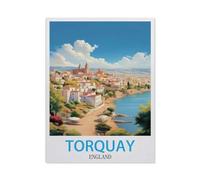1000Pcs，Torquay England Vintage Travel Posters，Jigsaw Adult Decompression Game Puzzle Students Toy For Children Christmas Birthday Gifts（38x26cm）-CH2