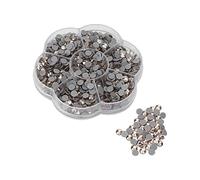 1000PCS Transparent Rhinestones, Flatback Crystal Rhinestones Round Shiny Nail Art Decorative for Clothes Shoes Crafts Nail (JM201 Golden Phantom)
