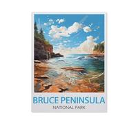 1000Pcs，Travel Poster Bruce Peninsula，Jigsaw Adult Decompression Game Puzzle Students Toy For Children Christmas Birthday Gifts（38x26cm）-AV62