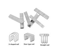 1000Pcs U-Shaped, Door-Shaped and T-Shaped Furniture Staples and Upholstery Nails Set, Steel DIY Fasteners for Wood Fixing, Sofa Repair, Cable Management, Bookb(8mm)