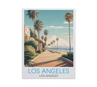 1000Pcs，Venice Beach Los Angeles Vintage Travel Poster，Jigsaw Adult Decompression Game Puzzle Students Toy For Children Christmas Birthday Gifts（75x50cm）-AK40