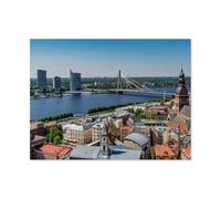 1000Pcs,View over the old town to the Düna River,Jigsaw Adult Decompression Game Puzzle Students Toy For Children Christmas Birthday Gifts(50x70cm)-AT67