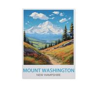 1000Pcs，Vintage Travel Posters Mount Washington New Hampshire，Jigsaw Adult Decompression Game Puzzle Students Toy for Children Christmas Birthday Gifts 26x38cm-BF4