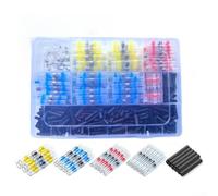 1000Pcs Waterproof Solder Seal Heat Shrink Butt Connectors, Dual Wall | Wire Terminals and Solder Ring for Automotive Marine Electrical Wiring, Assorted Sizes Yellow Red Blue Black White Kits